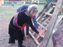 Lighting the bonfire