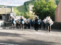 Silver band parading 